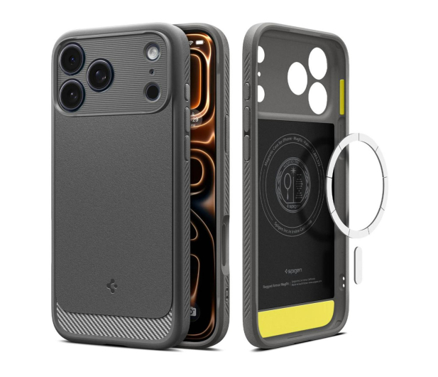 Spigen Rugged Armor Mag Magsafe do Iphone 17 Pro Grey - 1359859 - zdjęcie